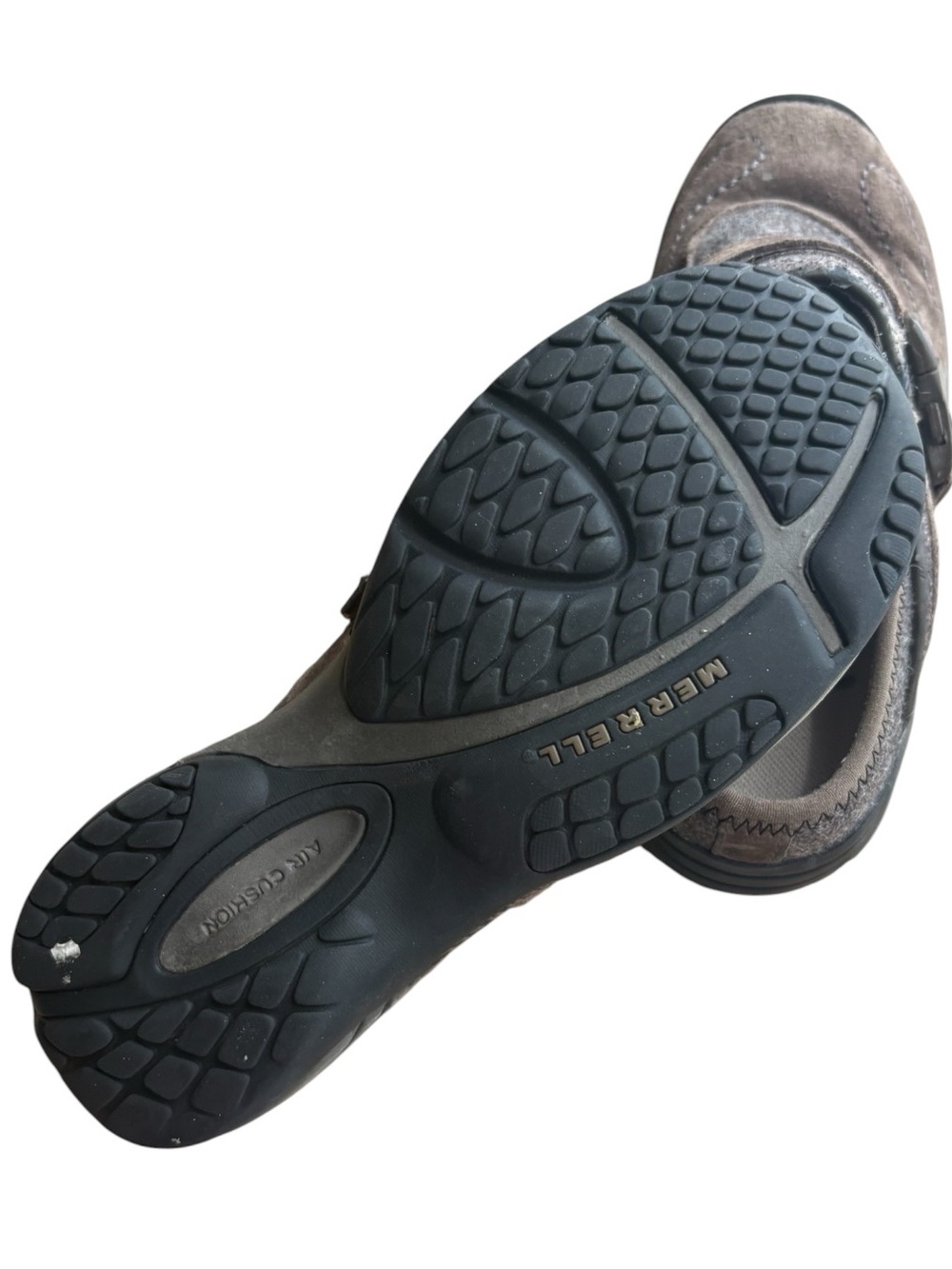 MERRELL Encore Sidestep Slip-On Mules in Gray/Brown Wool Size 6.5 — SO COMFY!!! - Picture 8 of 11